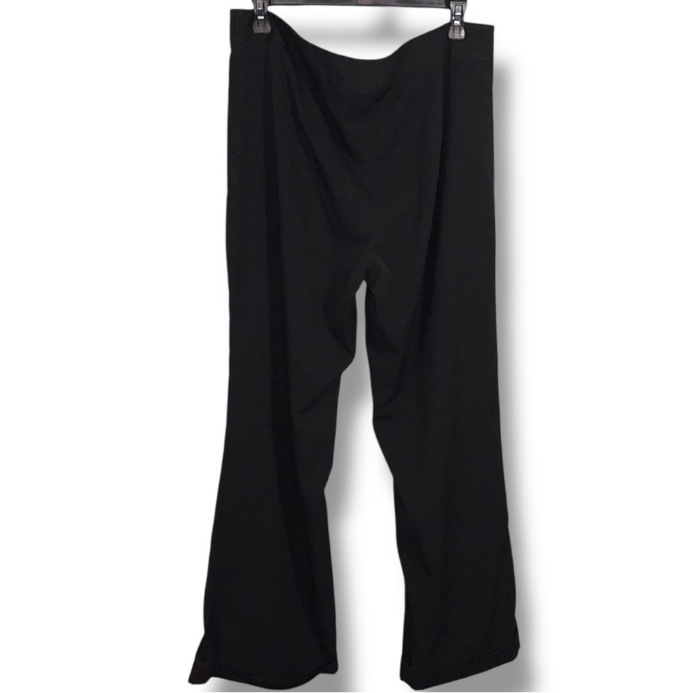 Size 16 Average Baileys Point Black Trousers Dress Pants Women Classic Cuffed